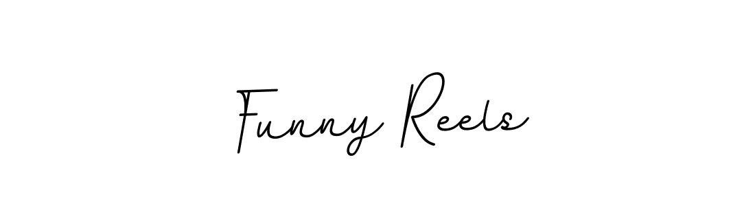 It looks lik you need a new signature style for name Funny Reels. Design unique handwritten (BallpointsItalic-DORy9) signature with our free signature maker in just a few clicks. Funny Reels signature style 11 images and pictures png