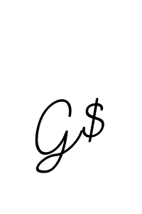 Make a beautiful signature design for name G$. With this signature (BallpointsItalic-DORy9) style, you can create a handwritten signature for free. G$ signature style 11 images and pictures png