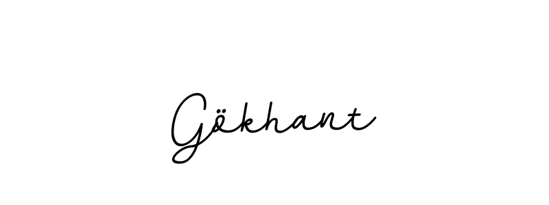 The best way (BallpointsItalic-DORy9) to make a short signature is to pick only two or three words in your name. The name Gökhant include a total of six letters. For converting this name. Gökhant signature style 11 images and pictures png