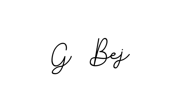 How to make G  Bej name signature. Use BallpointsItalic-DORy9 style for creating short signs online. This is the latest handwritten sign. G  Bej signature style 11 images and pictures png