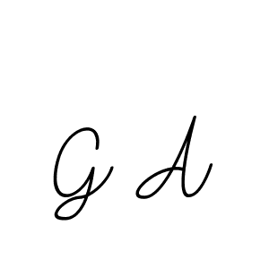 Design your own signature with our free online signature maker. With this signature software, you can create a handwritten (BallpointsItalic-DORy9) signature for name G A. G A signature style 11 images and pictures png