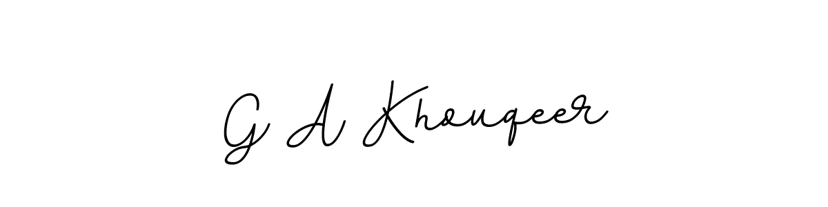 Create a beautiful signature design for name G A Khouqeer. With this signature (BallpointsItalic-DORy9) fonts, you can make a handwritten signature for free. G A Khouqeer signature style 11 images and pictures png