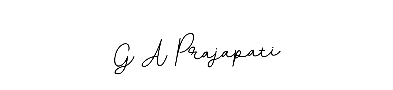 This is the best signature style for the G A Prajapati name. Also you like these signature font (BallpointsItalic-DORy9). Mix name signature. G A Prajapati signature style 11 images and pictures png
