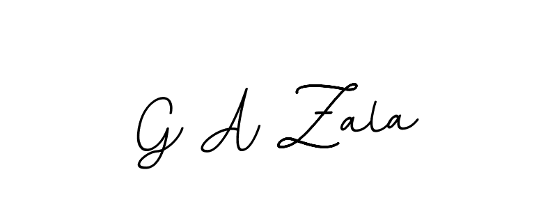 Use a signature maker to create a handwritten signature online. With this signature software, you can design (BallpointsItalic-DORy9) your own signature for name G A Zala. G A Zala signature style 11 images and pictures png