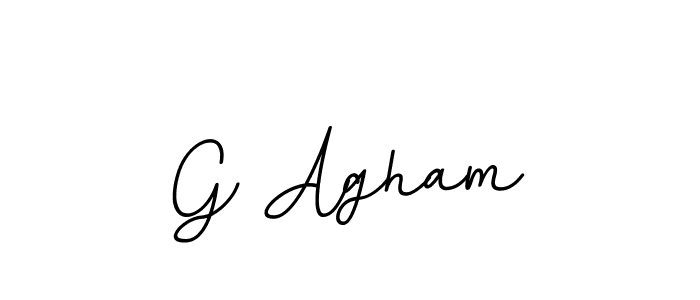 How to make G Agham name signature. Use BallpointsItalic-DORy9 style for creating short signs online. This is the latest handwritten sign. G Agham signature style 11 images and pictures png