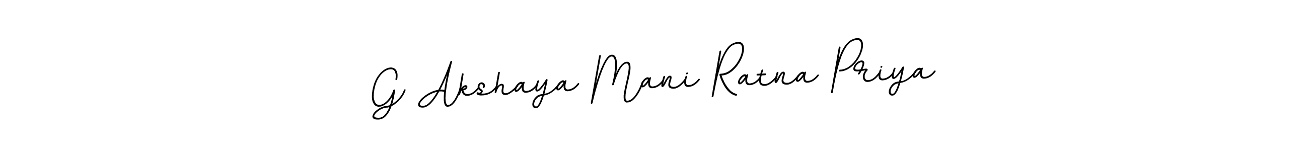 Make a beautiful signature design for name G Akshaya Mani Ratna Priya. With this signature (BallpointsItalic-DORy9) style, you can create a handwritten signature for free. G Akshaya Mani Ratna Priya signature style 11 images and pictures png
