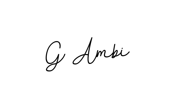 The best way (BallpointsItalic-DORy9) to make a short signature is to pick only two or three words in your name. The name G Ambi include a total of six letters. For converting this name. G Ambi signature style 11 images and pictures png