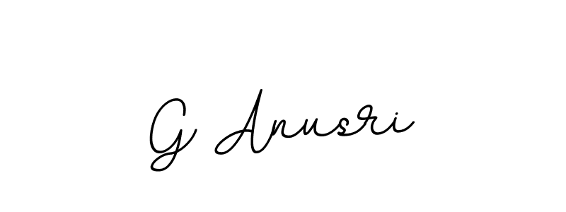 You should practise on your own different ways (BallpointsItalic-DORy9) to write your name (G Anusri) in signature. don't let someone else do it for you. G Anusri signature style 11 images and pictures png