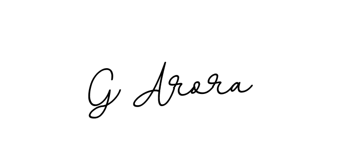 Design your own signature with our free online signature maker. With this signature software, you can create a handwritten (BallpointsItalic-DORy9) signature for name G Arora. G Arora signature style 11 images and pictures png