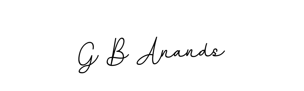 Make a beautiful signature design for name G B Anands. With this signature (BallpointsItalic-DORy9) style, you can create a handwritten signature for free. G B Anands signature style 11 images and pictures png