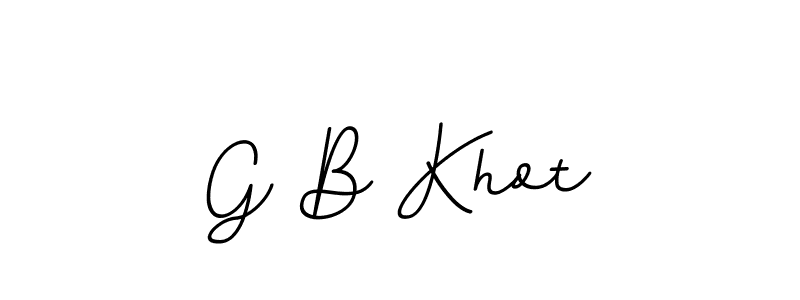Create a beautiful signature design for name G B Khot. With this signature (BallpointsItalic-DORy9) fonts, you can make a handwritten signature for free. G B Khot signature style 11 images and pictures png