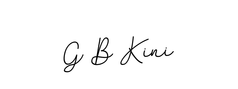 The best way (BallpointsItalic-DORy9) to make a short signature is to pick only two or three words in your name. The name G B Kini include a total of six letters. For converting this name. G B Kini signature style 11 images and pictures png