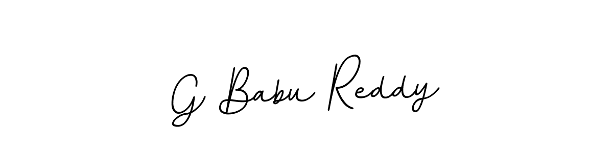 Design your own signature with our free online signature maker. With this signature software, you can create a handwritten (BallpointsItalic-DORy9) signature for name G Babu Reddy. G Babu Reddy signature style 11 images and pictures png