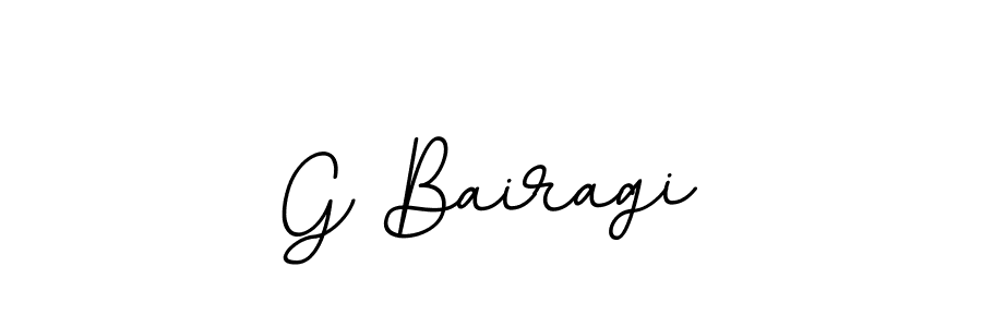 How to make G Bairagi name signature. Use BallpointsItalic-DORy9 style for creating short signs online. This is the latest handwritten sign. G Bairagi signature style 11 images and pictures png