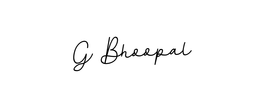 Use a signature maker to create a handwritten signature online. With this signature software, you can design (BallpointsItalic-DORy9) your own signature for name G Bhoopal. G Bhoopal signature style 11 images and pictures png