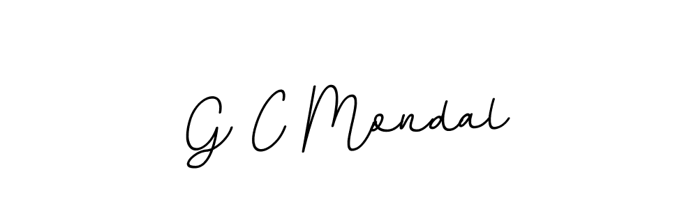 Create a beautiful signature design for name G C Mondal. With this signature (BallpointsItalic-DORy9) fonts, you can make a handwritten signature for free. G C Mondal signature style 11 images and pictures png