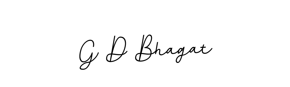 Create a beautiful signature design for name G D Bhagat. With this signature (BallpointsItalic-DORy9) fonts, you can make a handwritten signature for free. G D Bhagat signature style 11 images and pictures png