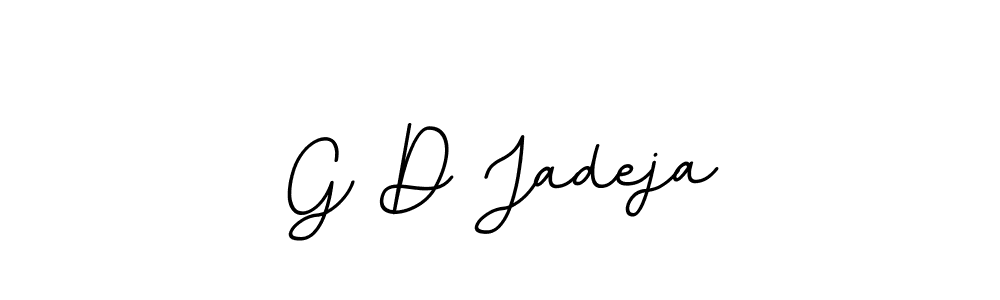 The best way (BallpointsItalic-DORy9) to make a short signature is to pick only two or three words in your name. The name G D Jadeja include a total of six letters. For converting this name. G D Jadeja signature style 11 images and pictures png