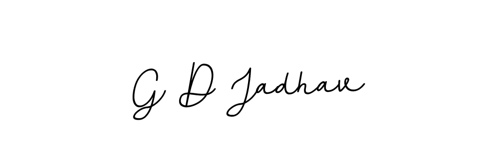 Make a beautiful signature design for name G D Jadhav. With this signature (BallpointsItalic-DORy9) style, you can create a handwritten signature for free. G D Jadhav signature style 11 images and pictures png