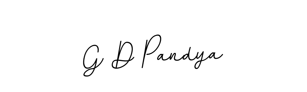 Create a beautiful signature design for name G D Pandya. With this signature (BallpointsItalic-DORy9) fonts, you can make a handwritten signature for free. G D Pandya signature style 11 images and pictures png