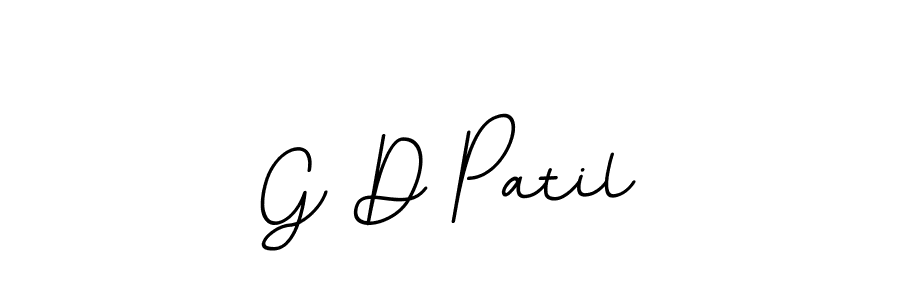 The best way (BallpointsItalic-DORy9) to make a short signature is to pick only two or three words in your name. The name G D Patil include a total of six letters. For converting this name. G D Patil signature style 11 images and pictures png