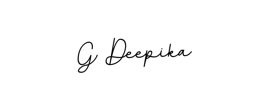 How to make G Deepika name signature. Use BallpointsItalic-DORy9 style for creating short signs online. This is the latest handwritten sign. G Deepika signature style 11 images and pictures png