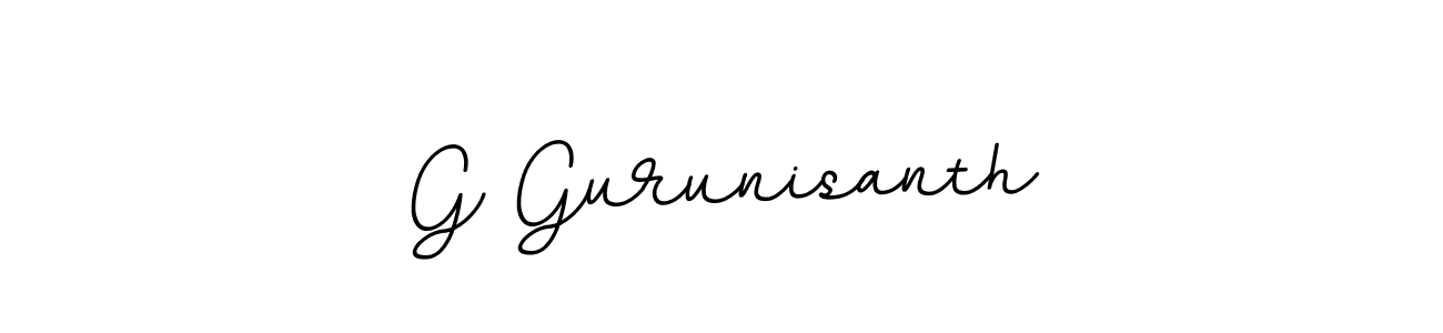 You should practise on your own different ways (BallpointsItalic-DORy9) to write your name (G Gurunisanth) in signature. don't let someone else do it for you. G Gurunisanth signature style 11 images and pictures png