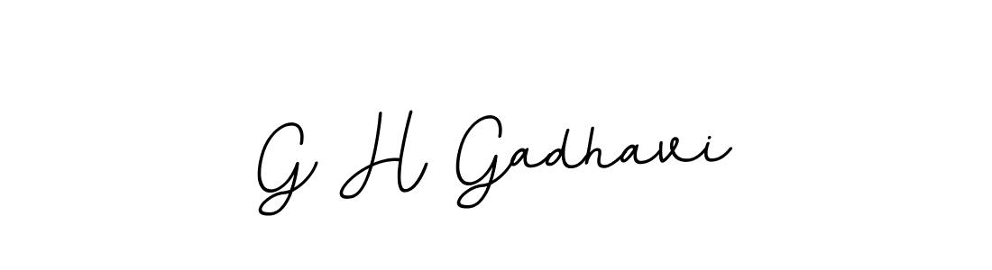 How to make G H Gadhavi name signature. Use BallpointsItalic-DORy9 style for creating short signs online. This is the latest handwritten sign. G H Gadhavi signature style 11 images and pictures png