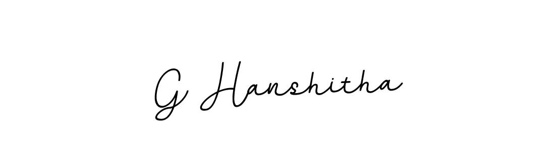 Create a beautiful signature design for name G Hanshitha. With this signature (BallpointsItalic-DORy9) fonts, you can make a handwritten signature for free. G Hanshitha signature style 11 images and pictures png