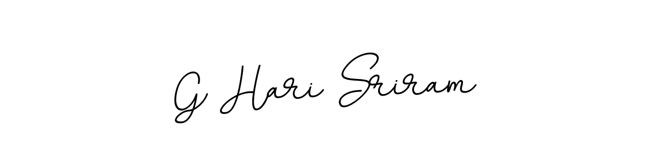Use a signature maker to create a handwritten signature online. With this signature software, you can design (BallpointsItalic-DORy9) your own signature for name G Hari Sriram. G Hari Sriram signature style 11 images and pictures png