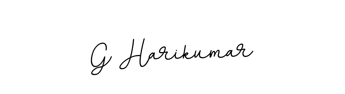 Design your own signature with our free online signature maker. With this signature software, you can create a handwritten (BallpointsItalic-DORy9) signature for name G Harikumar. G Harikumar signature style 11 images and pictures png