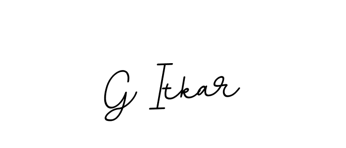 The best way (BallpointsItalic-DORy9) to make a short signature is to pick only two or three words in your name. The name G Itkar include a total of six letters. For converting this name. G Itkar signature style 11 images and pictures png