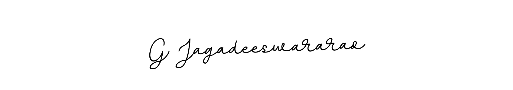The best way (BallpointsItalic-DORy9) to make a short signature is to pick only two or three words in your name. The name G Jagadeeswararao include a total of six letters. For converting this name. G Jagadeeswararao signature style 11 images and pictures png