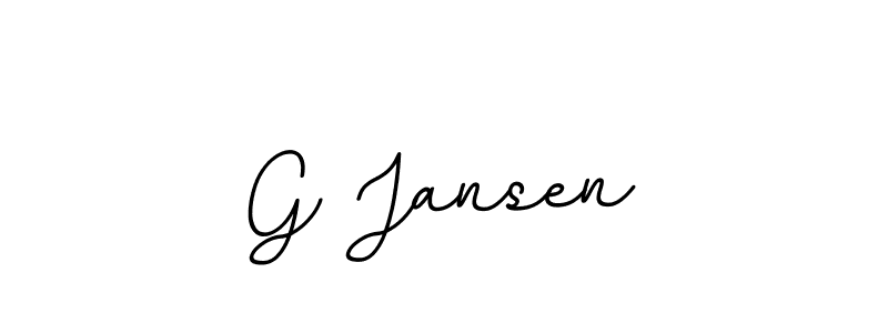 Make a beautiful signature design for name G Jansen. With this signature (BallpointsItalic-DORy9) style, you can create a handwritten signature for free. G Jansen signature style 11 images and pictures png