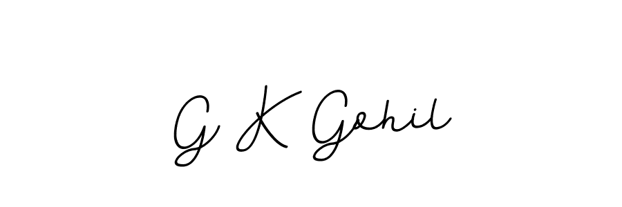 This is the best signature style for the G K Gohil name. Also you like these signature font (BallpointsItalic-DORy9). Mix name signature. G K Gohil signature style 11 images and pictures png