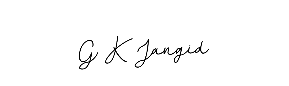 How to make G K Jangid name signature. Use BallpointsItalic-DORy9 style for creating short signs online. This is the latest handwritten sign. G K Jangid signature style 11 images and pictures png