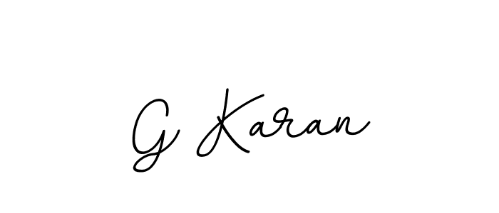 Design your own signature with our free online signature maker. With this signature software, you can create a handwritten (BallpointsItalic-DORy9) signature for name G Karan. G Karan signature style 11 images and pictures png