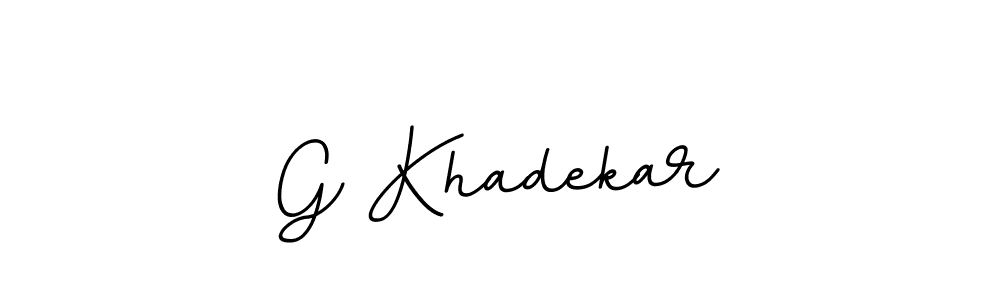 Create a beautiful signature design for name G Khadekar. With this signature (BallpointsItalic-DORy9) fonts, you can make a handwritten signature for free. G Khadekar signature style 11 images and pictures png