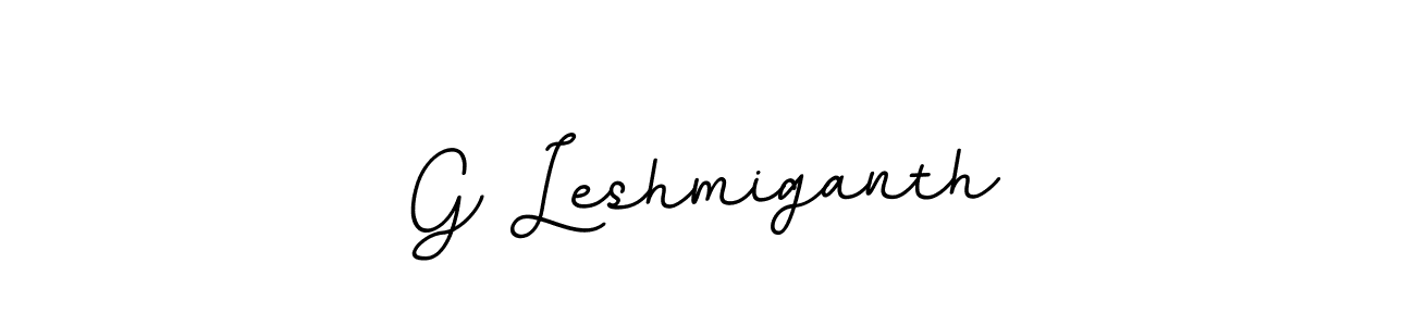 How to make G Leshmiganth name signature. Use BallpointsItalic-DORy9 style for creating short signs online. This is the latest handwritten sign. G Leshmiganth signature style 11 images and pictures png