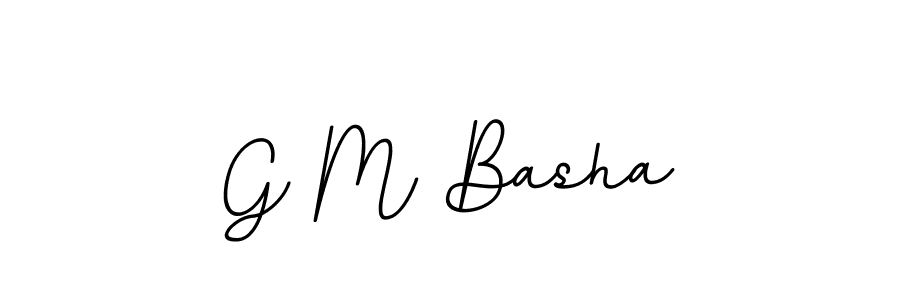 Create a beautiful signature design for name G M Basha. With this signature (BallpointsItalic-DORy9) fonts, you can make a handwritten signature for free. G M Basha signature style 11 images and pictures png