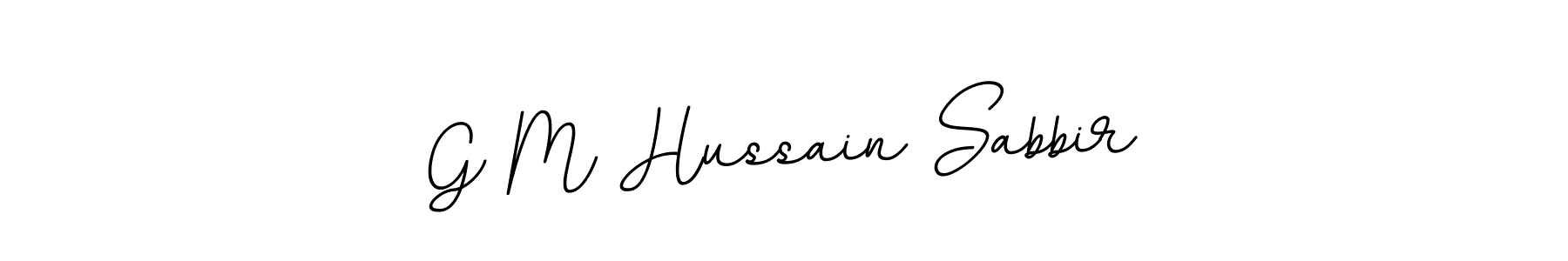 Use a signature maker to create a handwritten signature online. With this signature software, you can design (BallpointsItalic-DORy9) your own signature for name G M Hussain Sabbir. G M Hussain Sabbir signature style 11 images and pictures png