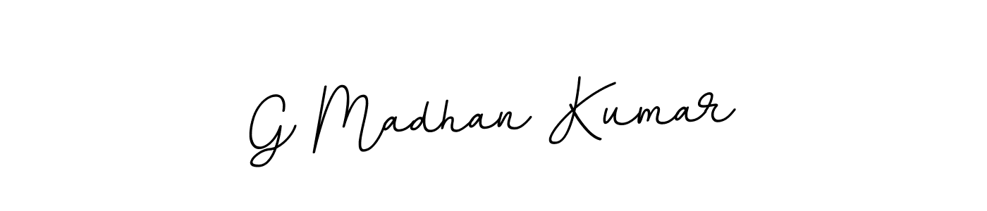 Design your own signature with our free online signature maker. With this signature software, you can create a handwritten (BallpointsItalic-DORy9) signature for name G Madhan Kumar. G Madhan Kumar signature style 11 images and pictures png