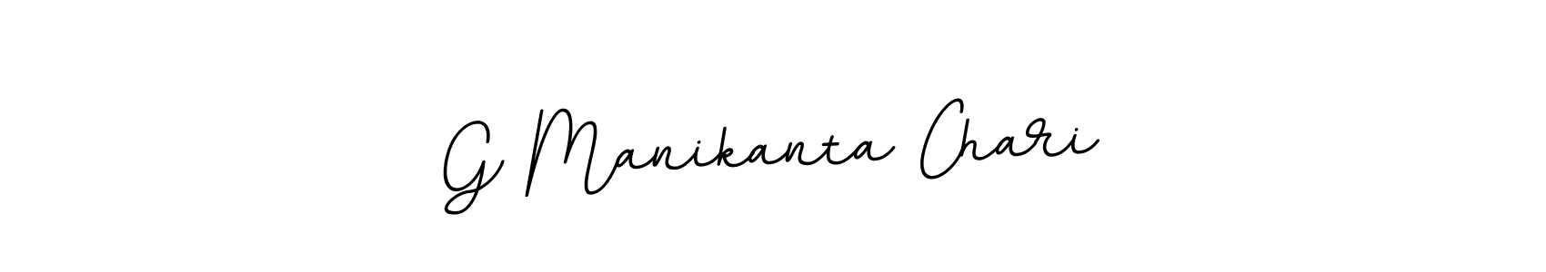 Use a signature maker to create a handwritten signature online. With this signature software, you can design (BallpointsItalic-DORy9) your own signature for name G Manikanta Chari. G Manikanta Chari signature style 11 images and pictures png