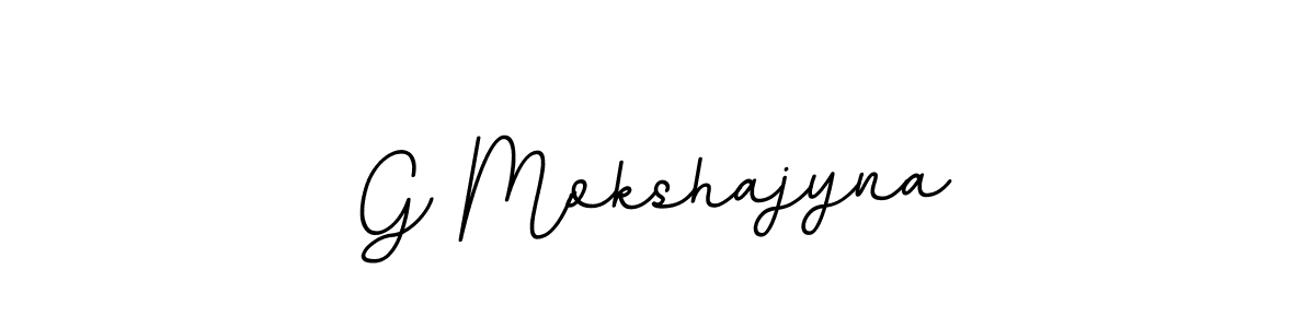 The best way (BallpointsItalic-DORy9) to make a short signature is to pick only two or three words in your name. The name G Mokshajyna include a total of six letters. For converting this name. G Mokshajyna signature style 11 images and pictures png