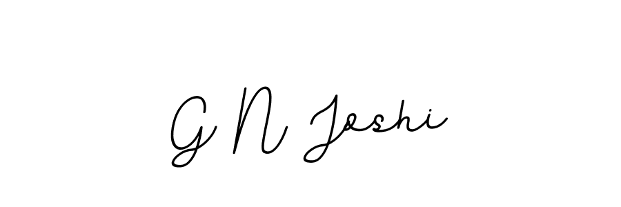 Create a beautiful signature design for name G N Joshi. With this signature (BallpointsItalic-DORy9) fonts, you can make a handwritten signature for free. G N Joshi signature style 11 images and pictures png