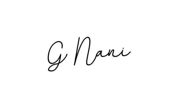 Make a beautiful signature design for name G Nani. With this signature (BallpointsItalic-DORy9) style, you can create a handwritten signature for free. G Nani signature style 11 images and pictures png