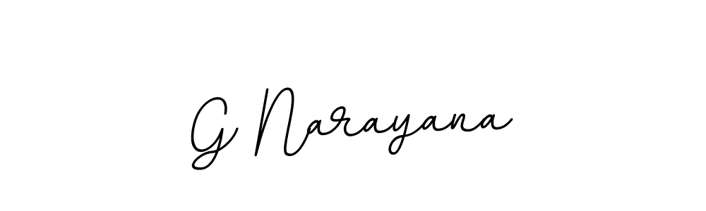 Use a signature maker to create a handwritten signature online. With this signature software, you can design (BallpointsItalic-DORy9) your own signature for name G Narayana. G Narayana signature style 11 images and pictures png