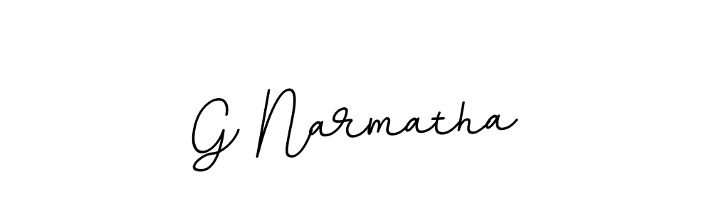 Create a beautiful signature design for name G Narmatha. With this signature (BallpointsItalic-DORy9) fonts, you can make a handwritten signature for free. G Narmatha signature style 11 images and pictures png