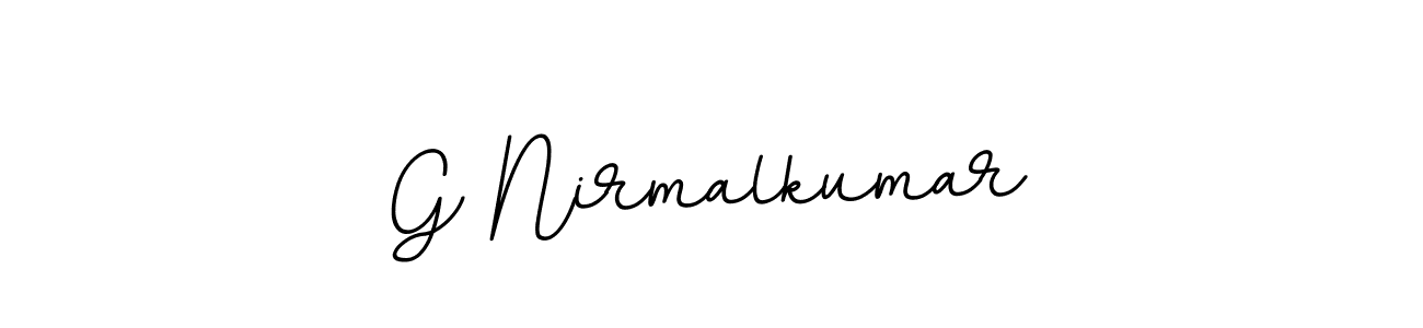 How to make G Nirmalkumar name signature. Use BallpointsItalic-DORy9 style for creating short signs online. This is the latest handwritten sign. G Nirmalkumar signature style 11 images and pictures png