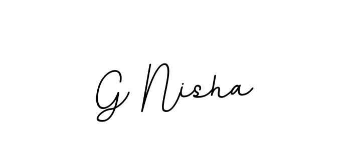 Design your own signature with our free online signature maker. With this signature software, you can create a handwritten (BallpointsItalic-DORy9) signature for name G Nisha. G Nisha signature style 11 images and pictures png